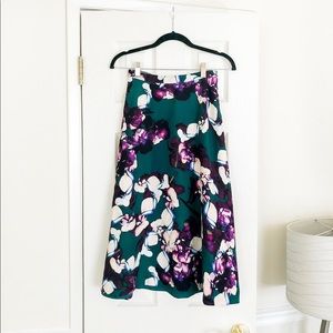 Banana Republic floral midi skirt